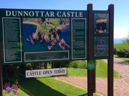 Cycling from Dundee to Stonehaven. Dunnotar Castle